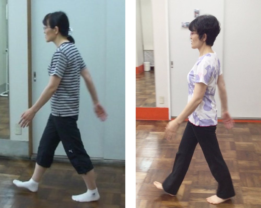 生徒様のビフォーアフター（歩き方の変化）